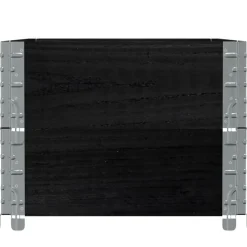 VIDAXL - Colliers de palette 2 pcs noir 100x50 cm bois de pin solide