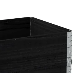 VIDAXL - Colliers de palette 2 pcs noir 100x50 cm bois de pin solide