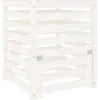 VIDAXL - Composteur blanc 63,5x63,5x77,5 cm bois massif de pin