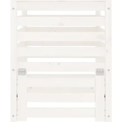 VIDAXL - Composteur blanc 63,5x63,5x77,5 cm bois massif de pin