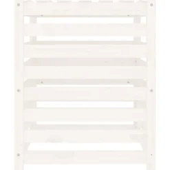 VIDAXL - Composteur blanc 63,5x63,5x77,5 cm bois massif de pin