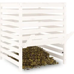 VIDAXL - Composteur blanc 82,5x82,5x99,5 cm bois massif de pin
