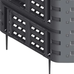 VIDAXL - Composteur de jardin noir 93,3x93,3x113 cm 740 l