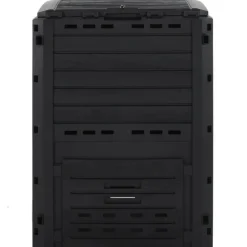 VIDAXL - Composteur de jardin noir 280 l polypropylène