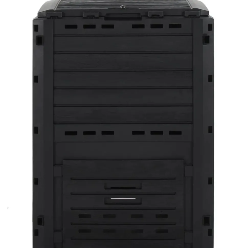 VIDAXL - Composteur de jardin noir 280 l polypropylène