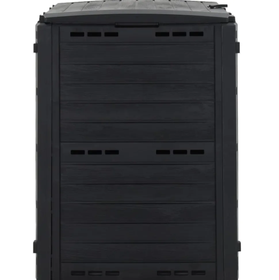 VIDAXL - Composteur de jardin noir 280 l polypropylène