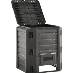 VIDAXL - Composteur de jardin noir 380 l