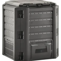 VIDAXL - Composteur de jardin noir 380 l