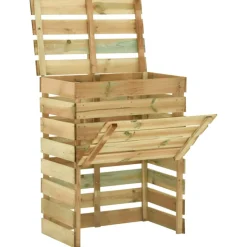 VIDAXL - Composteur de jardin à lattes 4 pcs 80x50x100 cm pin imprégné