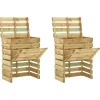 VIDAXL - Composteur de jardin à lattes 2 pcs 80x50x100 cm pin imprégné