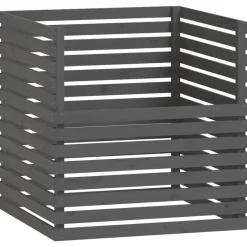 VIDAXL - Composteur gris 100x100x102 cm bois massif de pin
