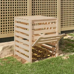 VIDAXL - Composteur 63,5x63,5x77,5 cm bois massif de pin