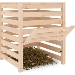VIDAXL - Composteur 63,5x63,5x77,5 cm bois massif de pin