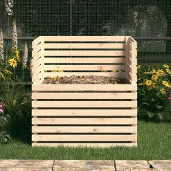 VIDAXL - Composteur 100x100x102 cm bois massif de pin