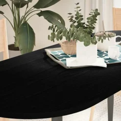 VIDAXL - Dessus de table 140x60x2 cm bois de chêne massif ovale