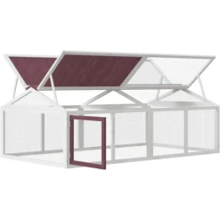 VIDAXL - Enclos animaux moka 200x112,5x74 cm bois massif de pin