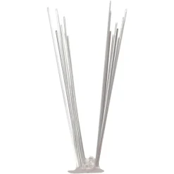 VIDAXL - Ensemble de 20 pointes à 2 rangées contre oiseaux inox 10 m