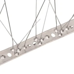 VIDAXL - Ensemble de 10 pointes à 5 rangées contre oiseaux inox 5 m