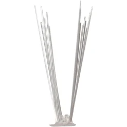 VIDAXL - Ensemble de 6 pointes à 2 rangées contre oiseaux inox 3 m