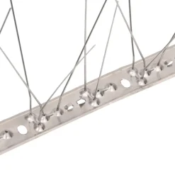 VIDAXL - Ensemble de 6 pointes à 5 rangées contre oiseaux inox 3 m