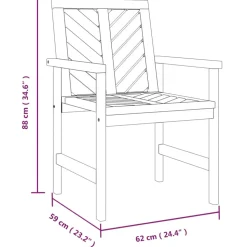 VIDAXL - Ensemble de salon de jardin 3 pcs bois d'acacia solide