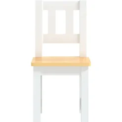 VIDAXL - Ensemble de table et chaises pour enfants 3 pcs blanc et beige