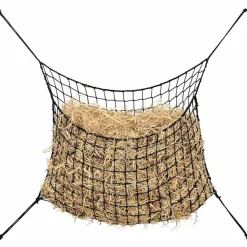VIDAXL - Filets à foin 2 pcs rond noir 75x50 cm pp