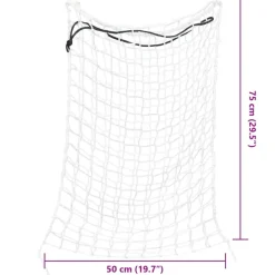 VIDAXL - Filets à foin 2 pcs rond blanc 75x50 cm pp