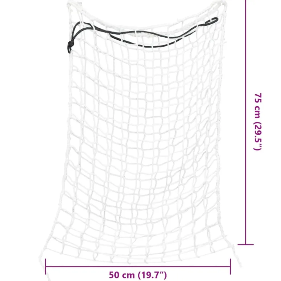 VIDAXL - Filets à foin 2 pcs rond blanc 75x50 cm pp