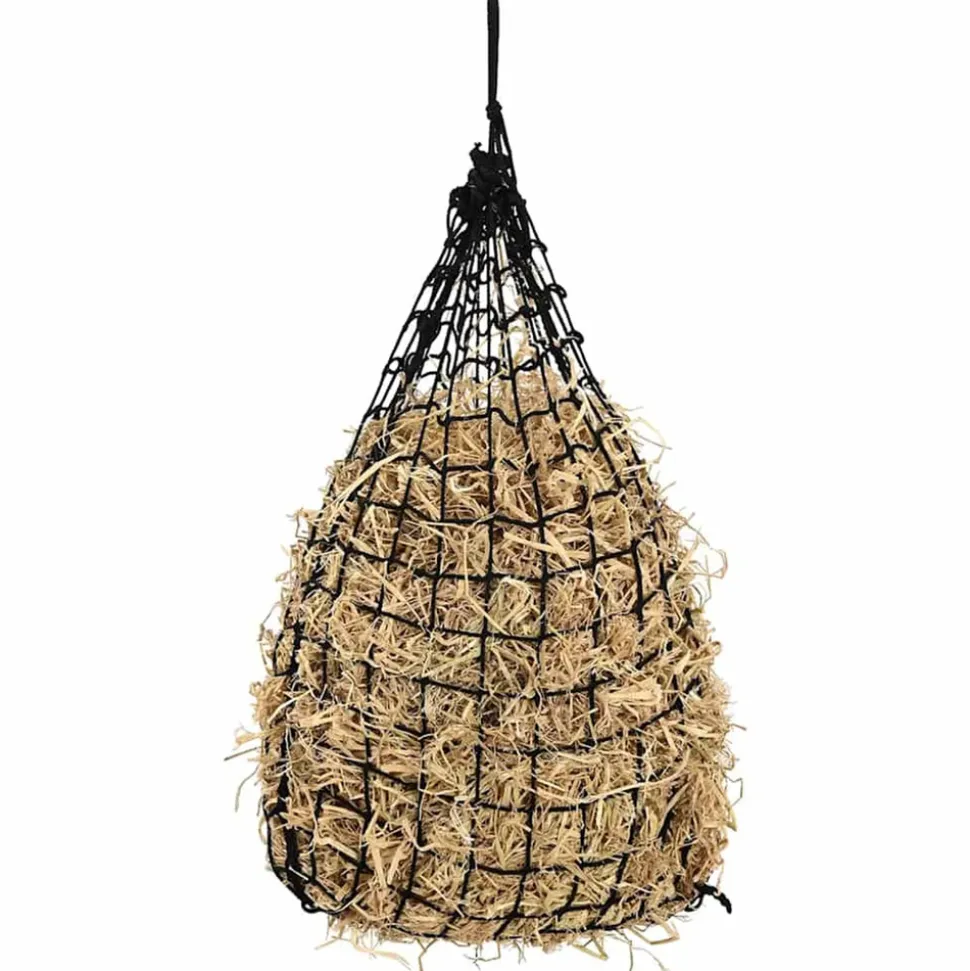 VIDAXL - Filets à foin 2 pcs rond noir 75x75 cm pp