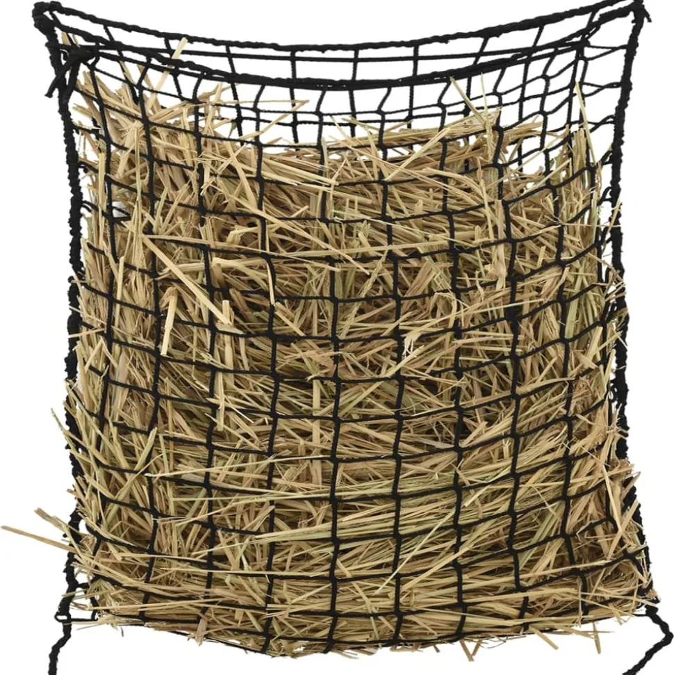 VIDAXL - Filets à foin 2 pcs rond noir 75x75 cm pp