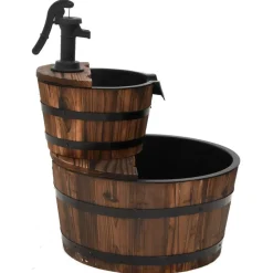 VIDAXL - Fontaine à eau avec pompe 44,5x44,5x58 cm bois de sapin massif