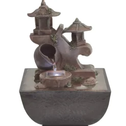 VIDAXL - Fontaine d'intérieur avec lampe led polyrésine