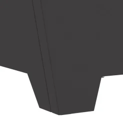 VIDAXL - Foyer en acier carré noir 60x60x30 cm