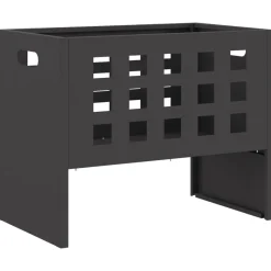 VIDAXL - Foyer rectangulaire noir 50x30x40 cm acier