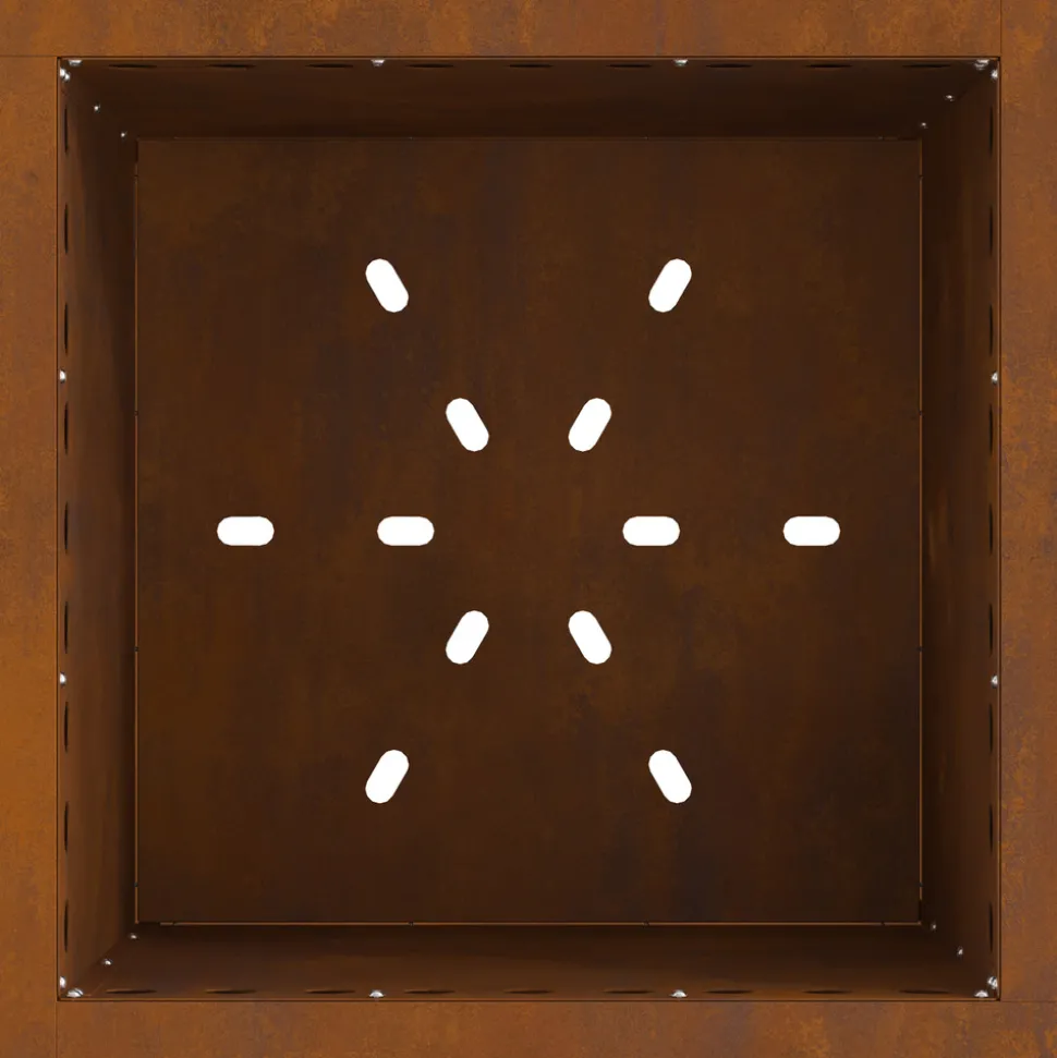 VIDAXL - Foyer sans fumée carré 48x48x50 cm en acier résistant aux intempéries