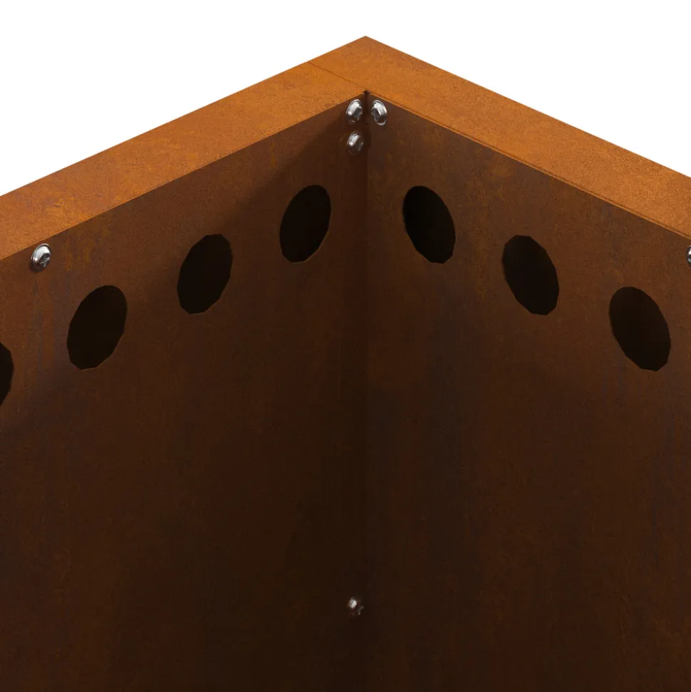 VIDAXL - Foyer sans fumée carré 48x48x50 cm en acier résistant aux intempéries