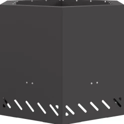 VIDAXL - Foyer sans fumée hexagonal noir 58x58x51 cm en acier