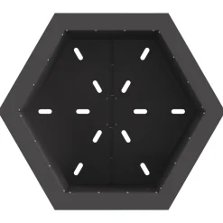 VIDAXL - Foyer sans fumée hexagonal noir 58x58x51 cm en acier