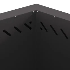 VIDAXL - Foyer sans fumée hexagonal noir 58x58x51 cm en acier