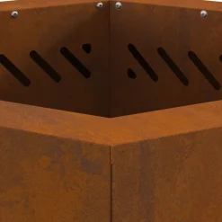 VIDAXL - Foyer sans fumée hexagonal 48x48x51 cm acier résistant aux intempéries