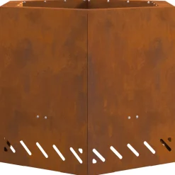 VIDAXL - Foyer sans fumée hexagonal 58x58x51 cm en acier résistant aux intempéries