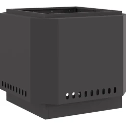 VIDAXL - Foyer sans fumée noir 58x58x51 cm acier