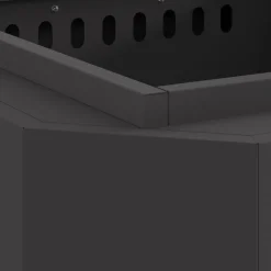 VIDAXL - Foyer sans fumée noir 58x58x51 cm acier