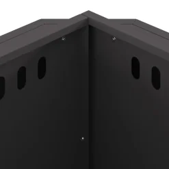 VIDAXL - Foyer sans fumée noir 58x58x51 cm acier