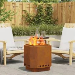 VIDAXL - Foyer sans fumée 48x48x51 cm en acier résistant