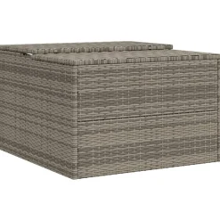 VIDAXL - Garage pour robot tondeuse gris 86x90x52/57 cm résine tressée