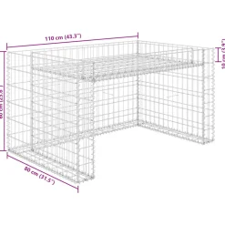 VIDAXL - Garage tondeuse à gazon lit surélevé 110x80x60 cm fil en acier