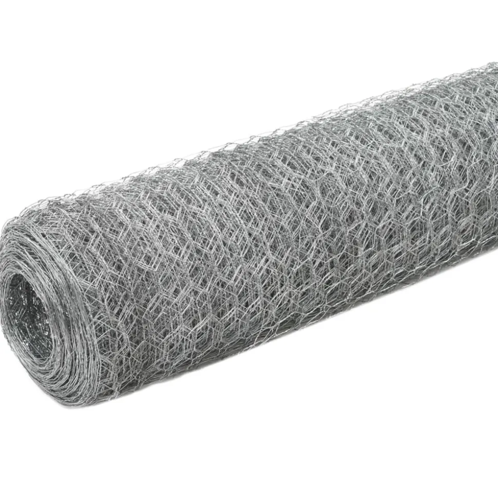 VIDAXL - Grillage pour volière acier galvanisé 25x1,5 m argenté