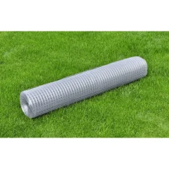 VIDAXL - Grillage pour volière acier galvanisé 25x1 m argenté